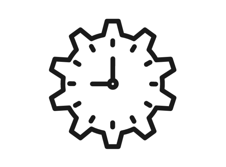 ikona zębatka zegar